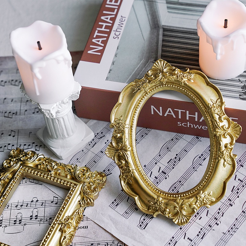 Golden Retro Photo Frame Nail  - огляд і ціна Background Resin Art