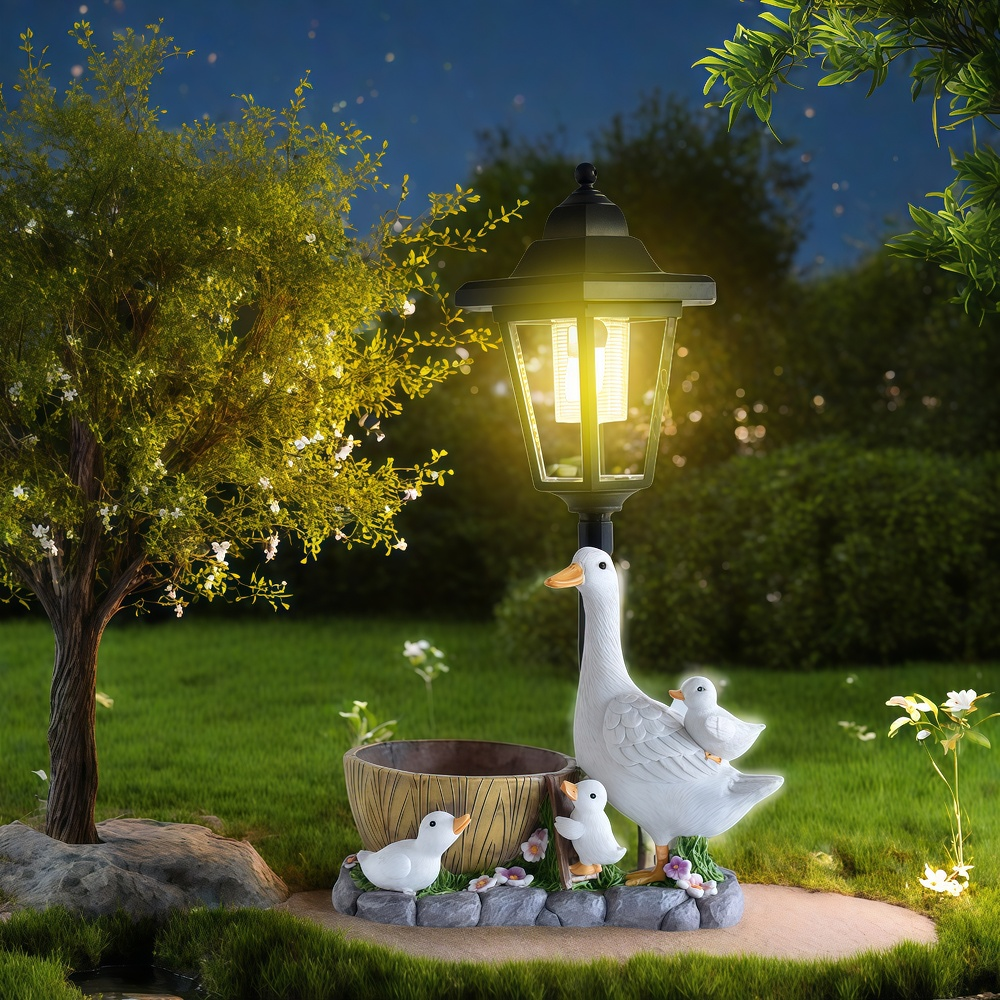Solar Duck Night Light Garden  - огляд і ціна Resin Art And Craft