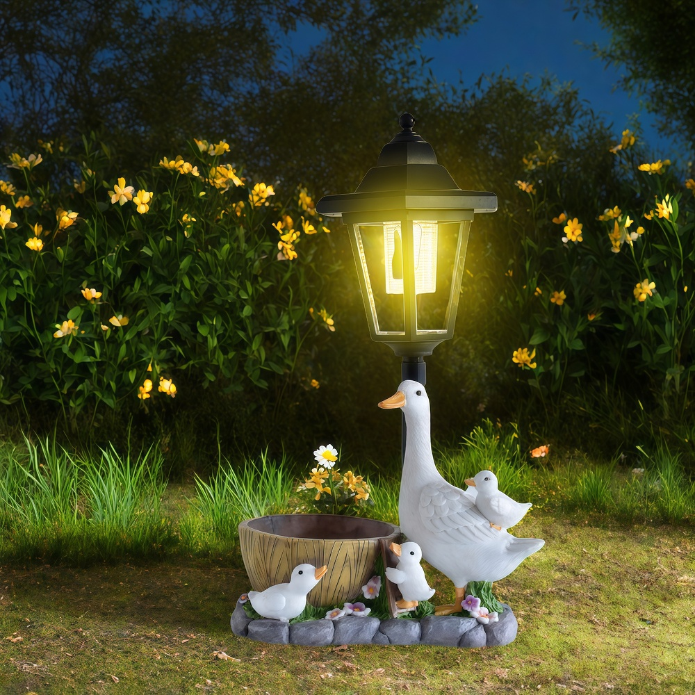 Solar Duck Night Light Garden  - огляд і ціна Resin Art And Craft