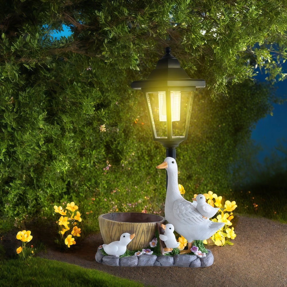 Solar Duck Night Light Garden  - огляд і ціна Resin Art And Craft