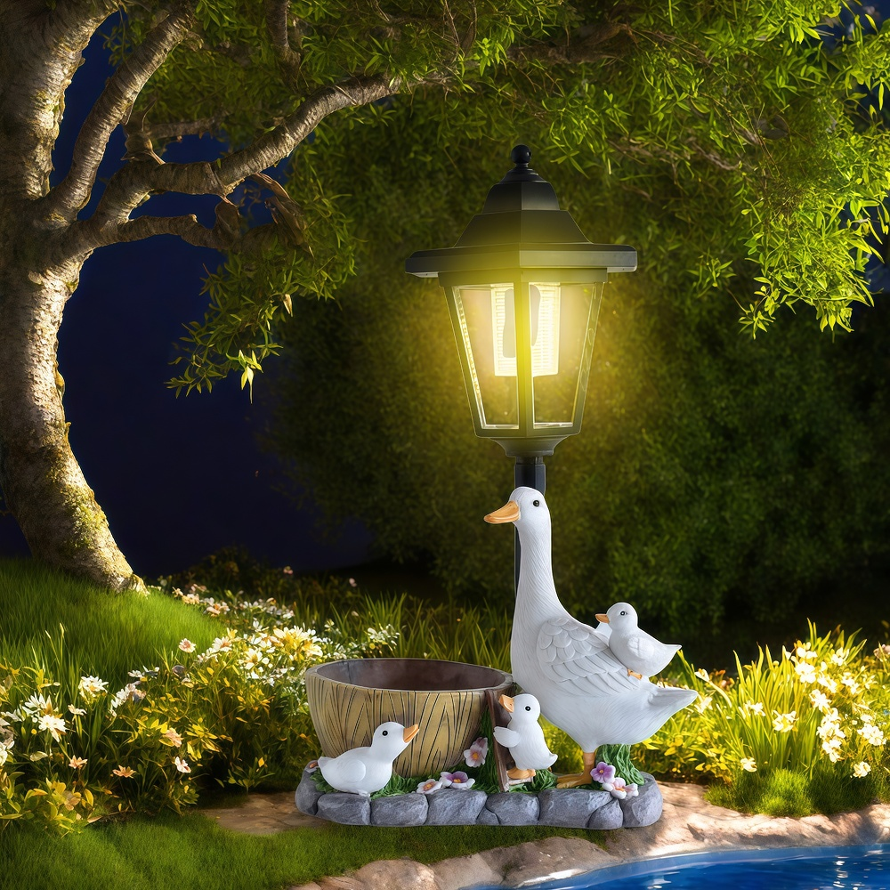 Solar Duck Night Light Garden  - огляд і ціна Resin Art And Craft