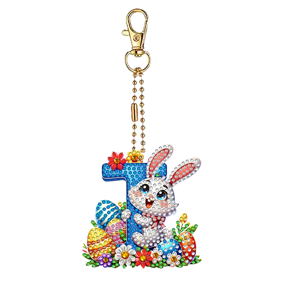 Easter Diamond Art Keychain Or - огляд і ціна Resin Art Letter Keychain