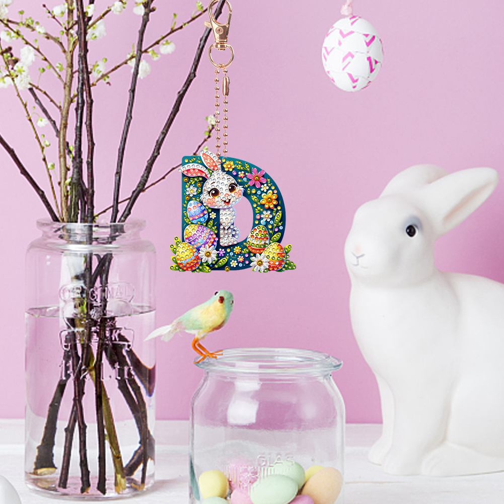 Easter Diamond Art Keychain Or - огляд і ціна Resin Art Letter Keychain
