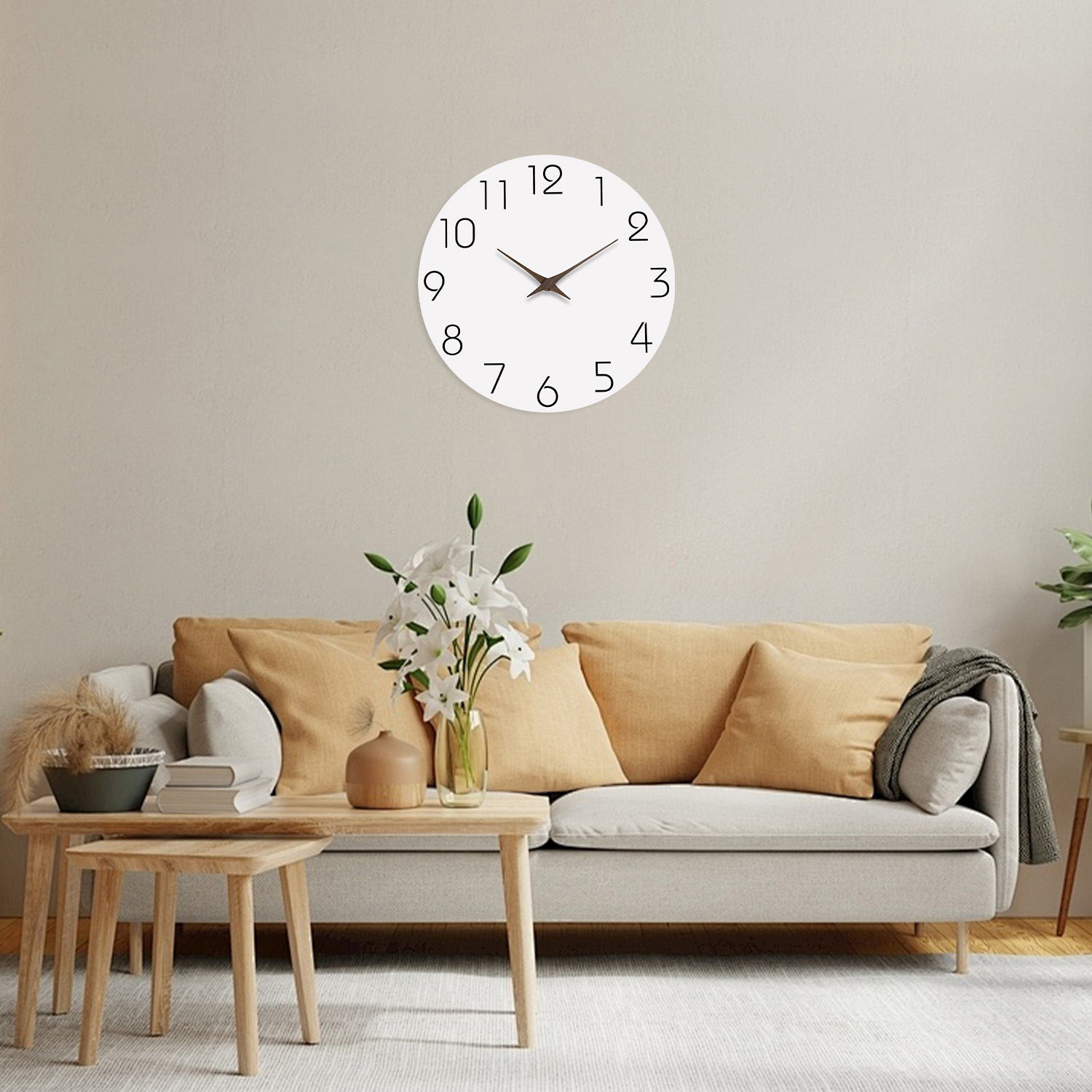 Simple White Wooden Wall Clock - огляд і ціна Resin Art Wall Clock