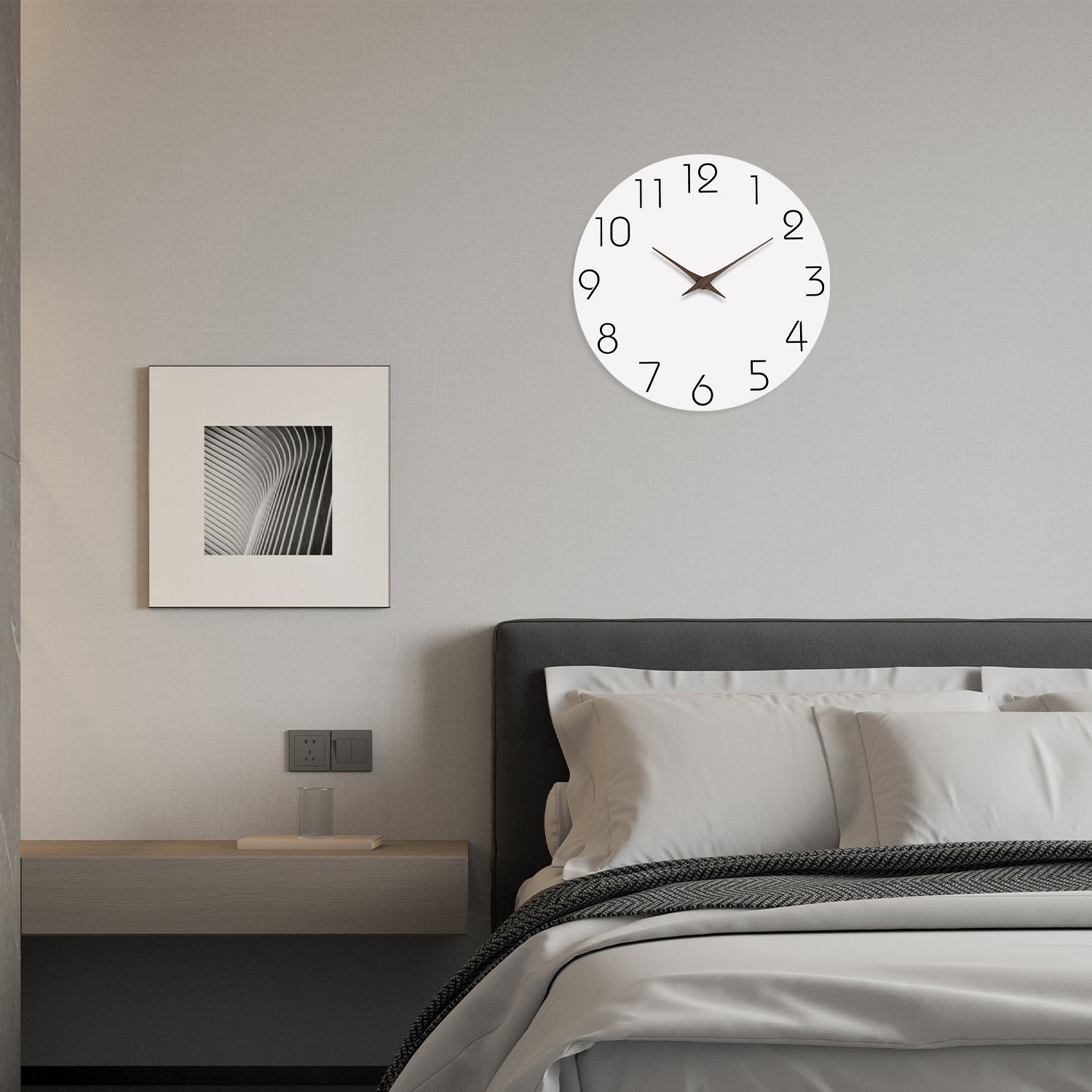 Simple White Wooden Wall Clock - огляд і ціна Resin Art Wall Clock