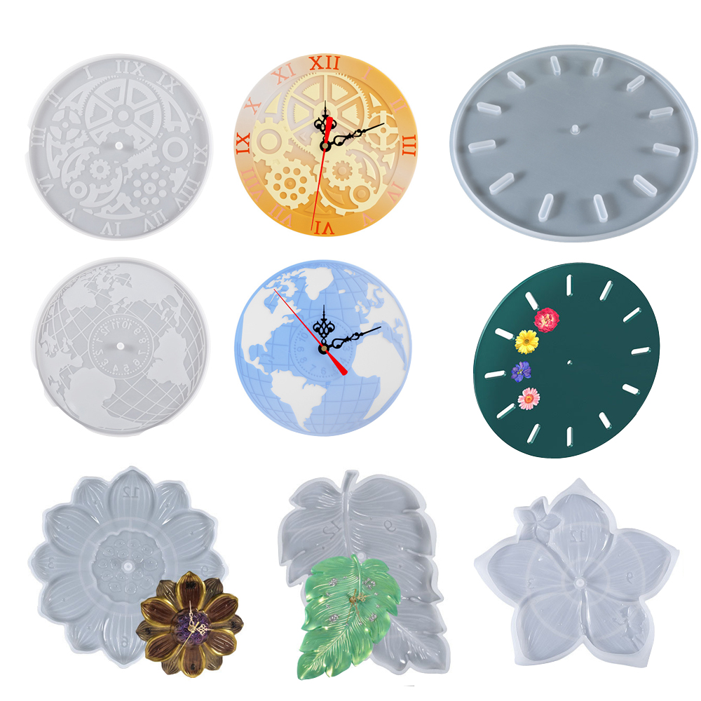 World Map Lotus Leaf Sakura Cl - огляд і ціна Resin Art Wall Clock