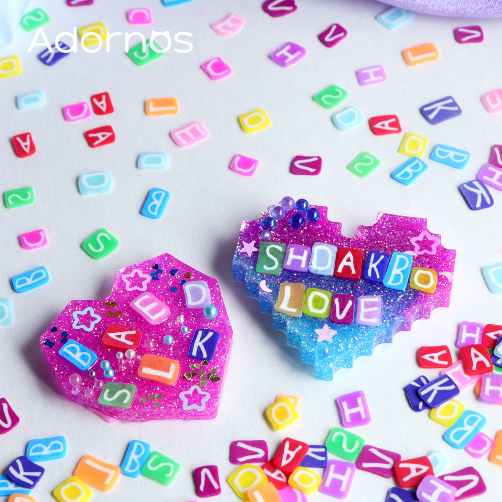 10g Colorful Letters Soft Clay - огляд і ціна Resin Art Letter Keychain