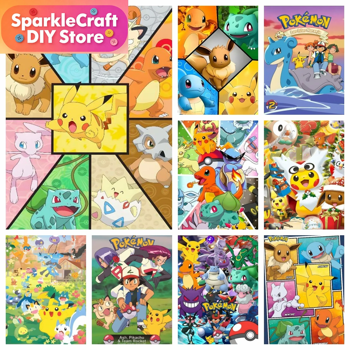 1pc frameless Cartoon Pokemon  - огляд і ціна Resin Art And Craft