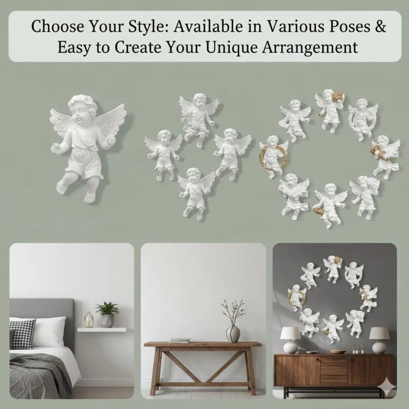 Angel Wall European Cupid Ange - огляд і ціна Background Resin Art