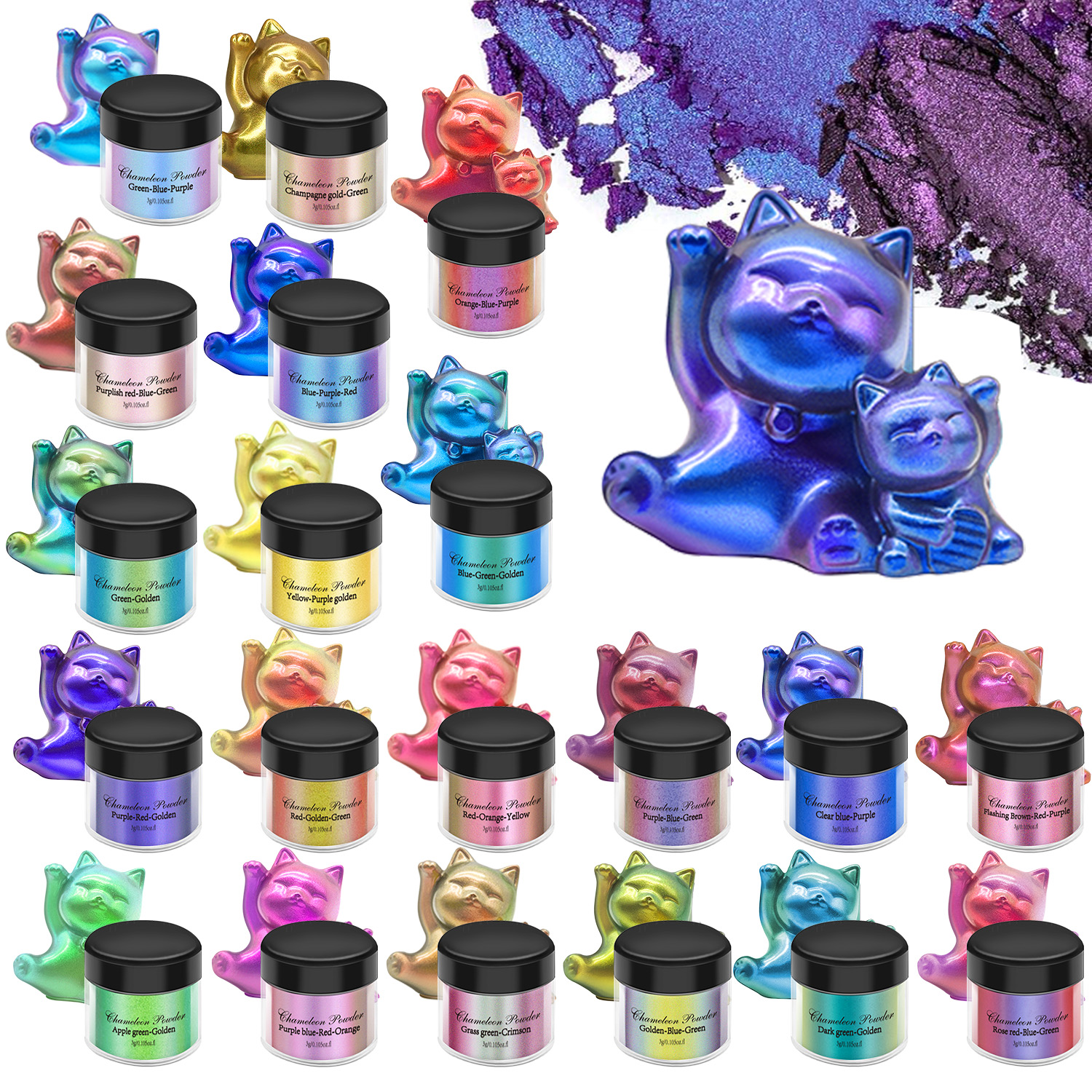 3g/Bottle Magic Mirror Powder  - огляд і ціна Pearl Powder Resin