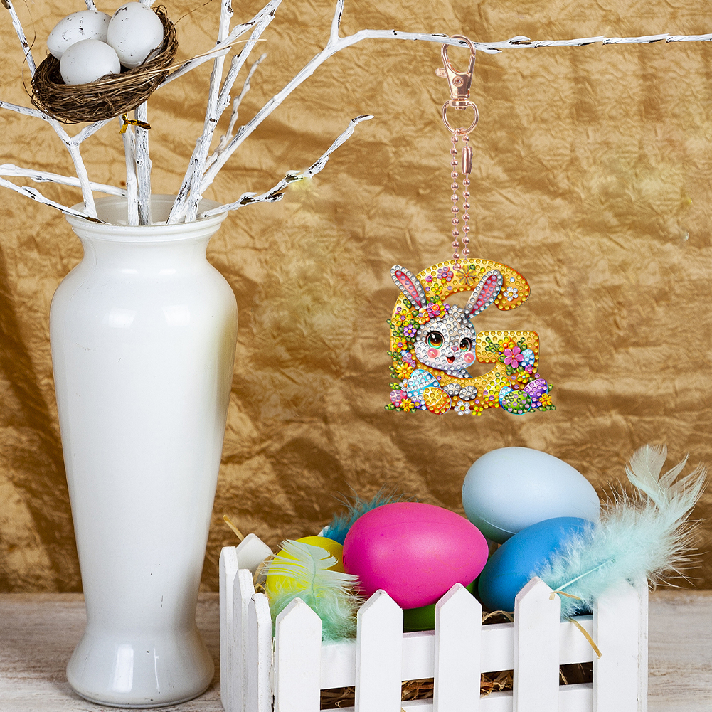 Easter Diamond Painting Keycha - огляд і ціна Resin Art Letter Keychain