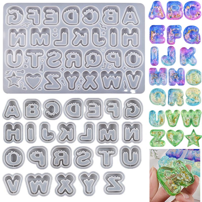 DIY Resin Art Ice Cream Letter - огляд і ціна Resin Art Letter Keychain