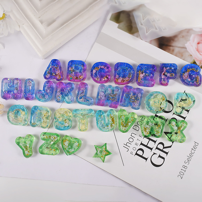 DIY Resin Art Ice Cream Letter - огляд і ціна Resin Art Letter Keychain