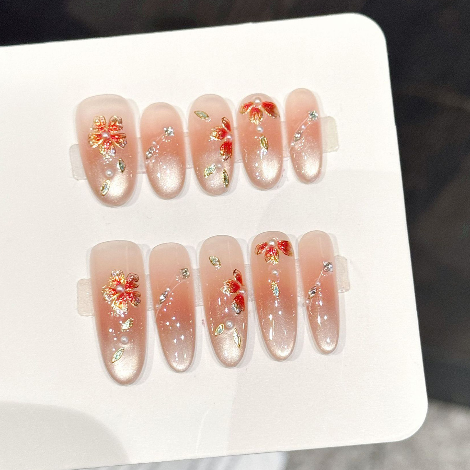 10pcs Handmade Fake Nails Pres - огляд і ціна Resin Art And Design