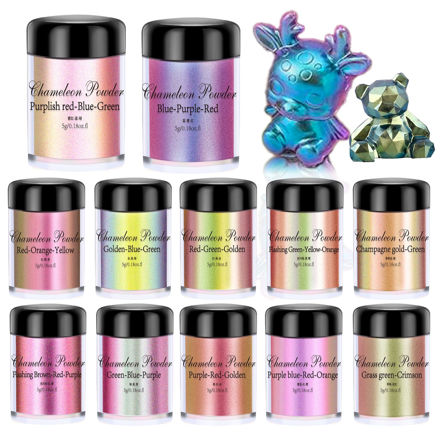 5g Chameleon Powder Nail Stain - огляд і ціна Pearl Powder Resin